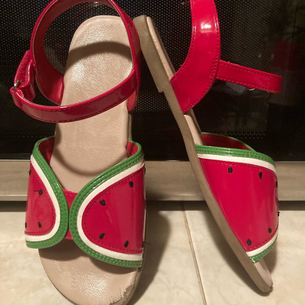 Little girls watermelon sandals🥰🍉🥰